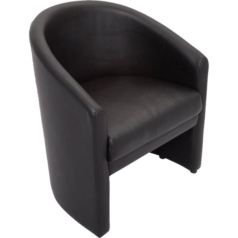 Image for RAPIDLINE SPACE TUB CHAIR SINGLE SEATER PU BLACK from Mercury Business Supplies