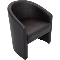 rapidline space tub chair single seater pu black