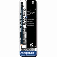 staedtler 100 mars lumograph pencil assorted black box 6