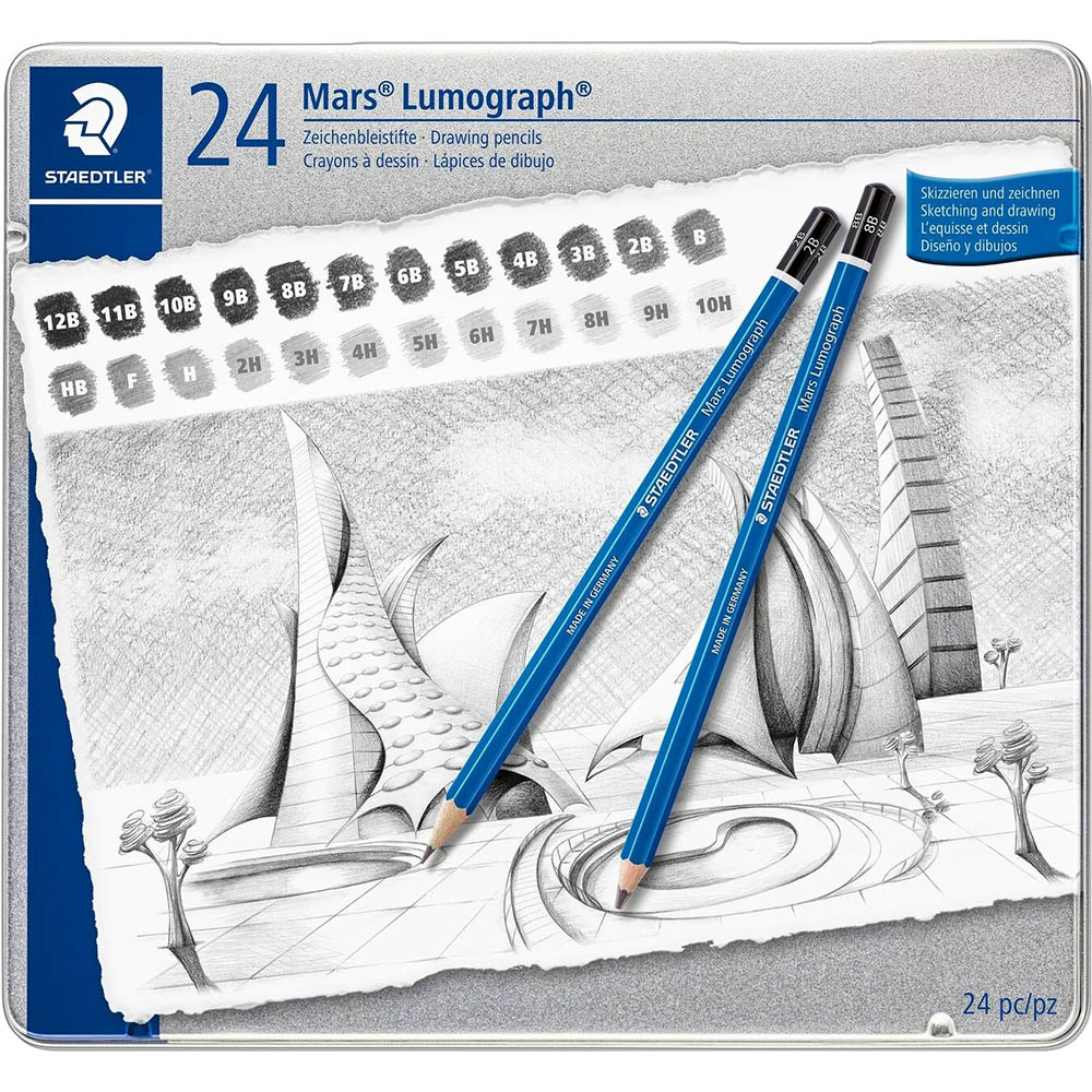 Image for STAEDTLER 100 MARS LUMOGRAPH SKETCHING PENCIL PACK 24 from Clipboard Stationers & Art Supplies