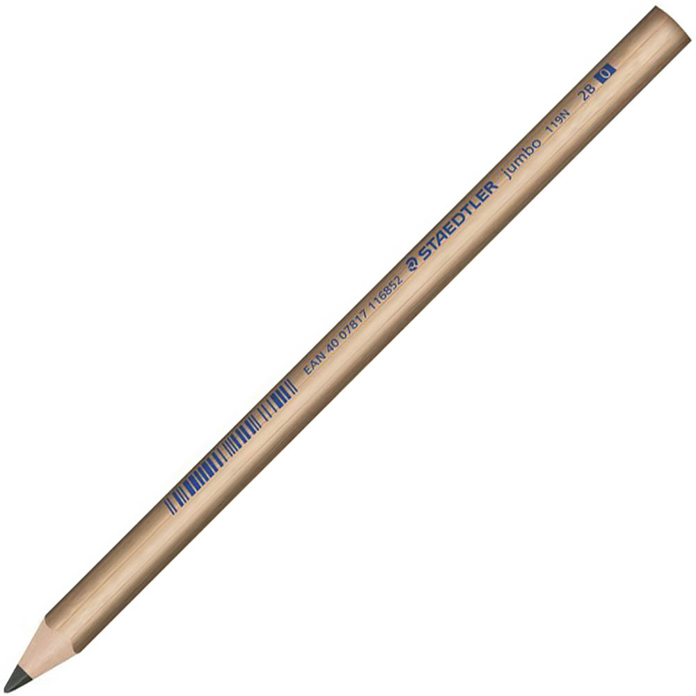 Image for STAEDTLER 119 NATURAL JUMBO TRIANGULAR PENCIL 2B PACK 12 from SNOWS OFFICE SUPPLIES - Brisbane Family Company