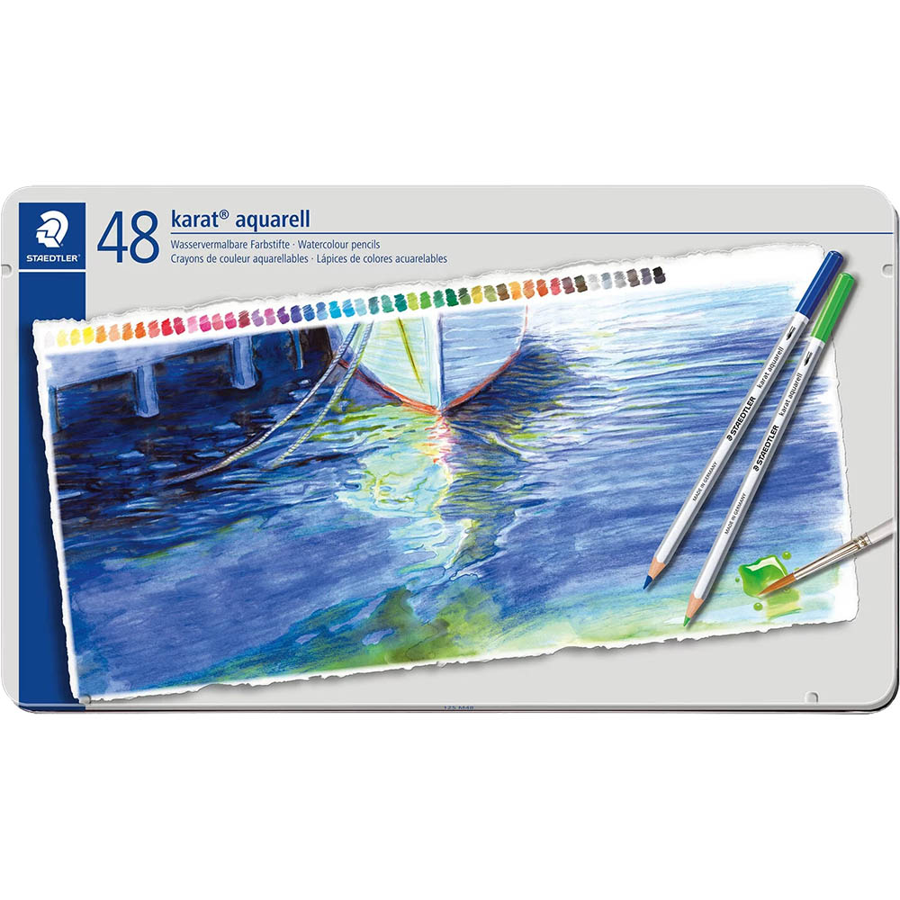 Image for STAEDTLER 125 KARAT AQUARELL WATERCOLOUR PENCILS ASSORTED PACK 48 from That Office Place PICTON