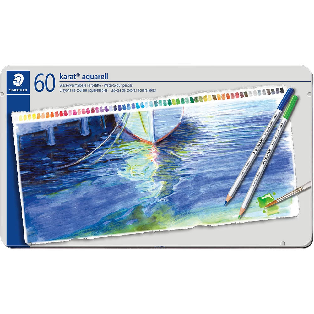 Image for STAEDTLER 125 KARAT AQUARELL WATERCOLOUR PENCILS ASSORTED PACK 60 from Mitronics Corporation