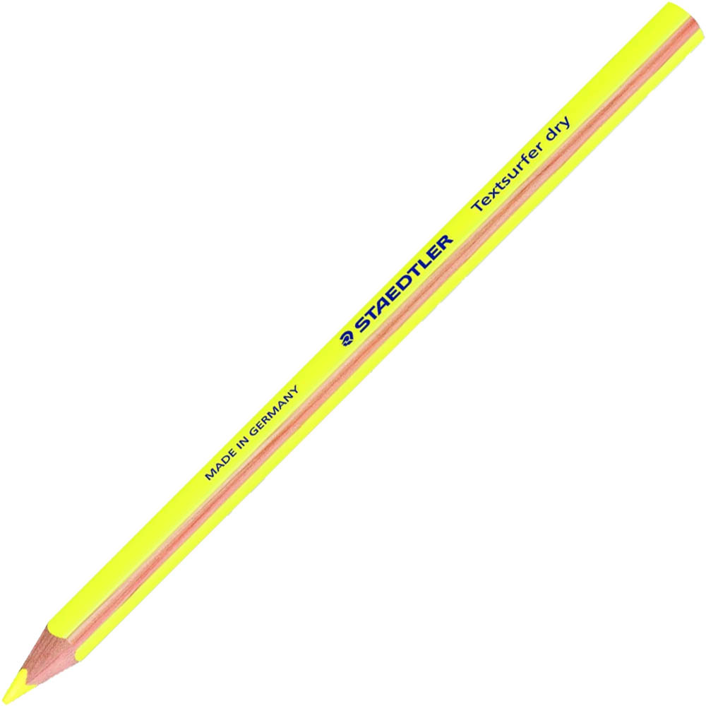 Image for STAEDTLER 128 TEXTSURFER TRIANGULAR HIGHLIGHTER PENCILS YELLOW BOX 12 from Challenge Office Supplies