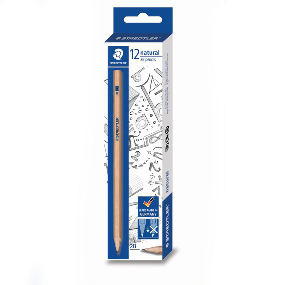 Image for STAEDTLER 130 NATURAL GRAPHITE PENCILS 2B BOX 12 from Mitronics Corporation