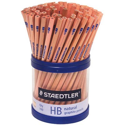Image for STAEDTLER 130 NATURAL GRAPHITE PENCIL HB TUB 100 from Mercury Business Supplies