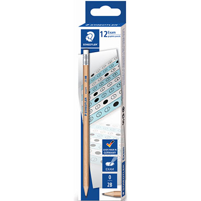 Image for STAEDTLER 132 EXAM GRAPHITE PENCILS 2B WITH ERASER TIP PACK 12 from ONET B2C Store