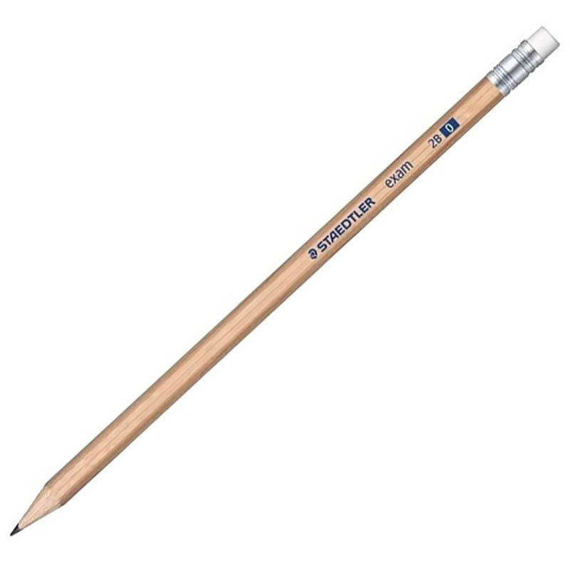 Image for STAEDTLER 132 EXAM GRAPHITE PENCILS 2B WITH ERASER TIP CUP 100 from Prime Office Supplies