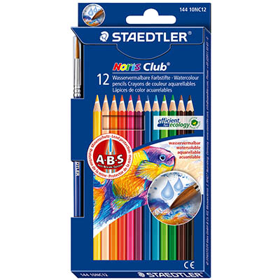 Image for STAEDTLER 144 NORIS CLUB AQUARELL WATERCOLOUR PENCILS ASSORTED BOX 12 from Australian Stationery Supplies