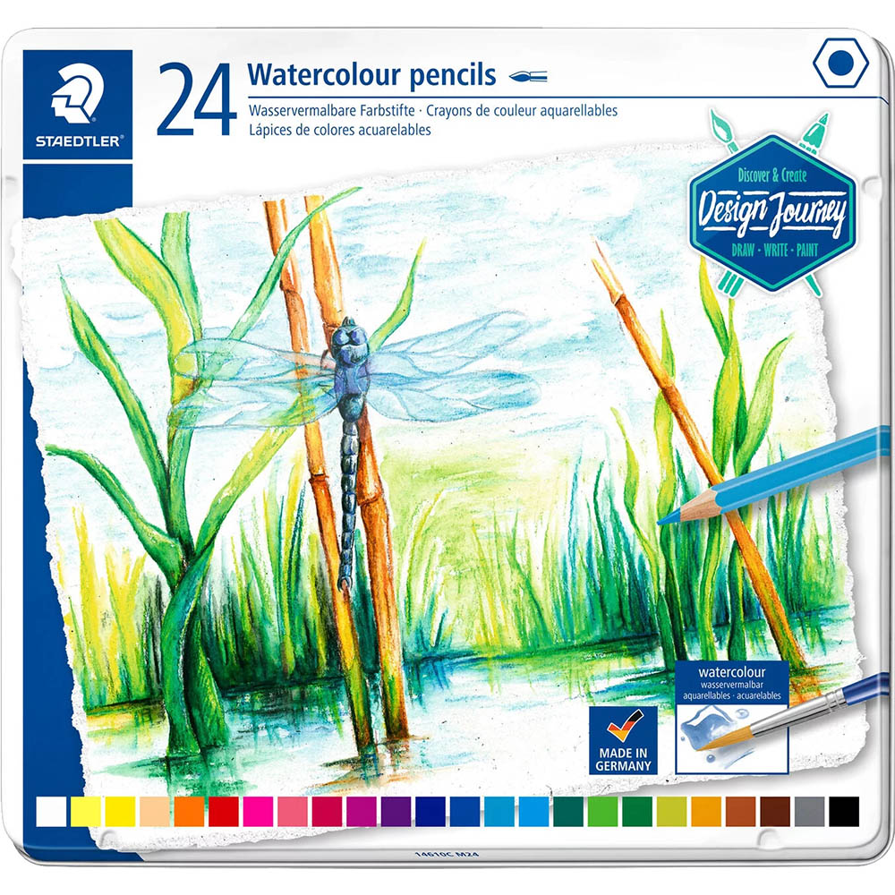 Image for STAEDTLER 146-10 WATERCOLOUR PENCILS ASSORTED PACK 24 from Prime Office Supplies