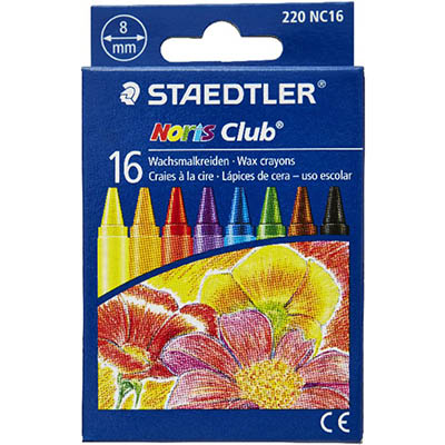 Image for STAEDTLER 220 NORIS CLUB WAX CRAYONS ASSORTED BOX 16 from Prime Office Supplies