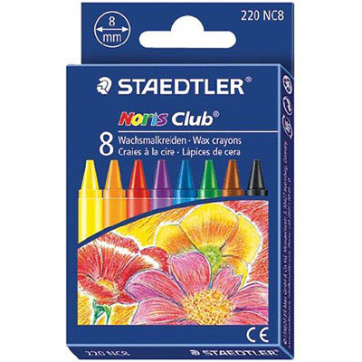 Image for STAEDTLER 220 NORIS CLUB WAX CRAYONS ASSORTED BOX 8 from Clipboard Stationers & Art Supplies