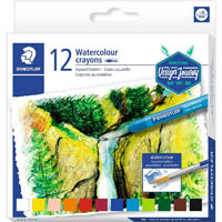 staedtler 223 watercolour crayons assorted box 12