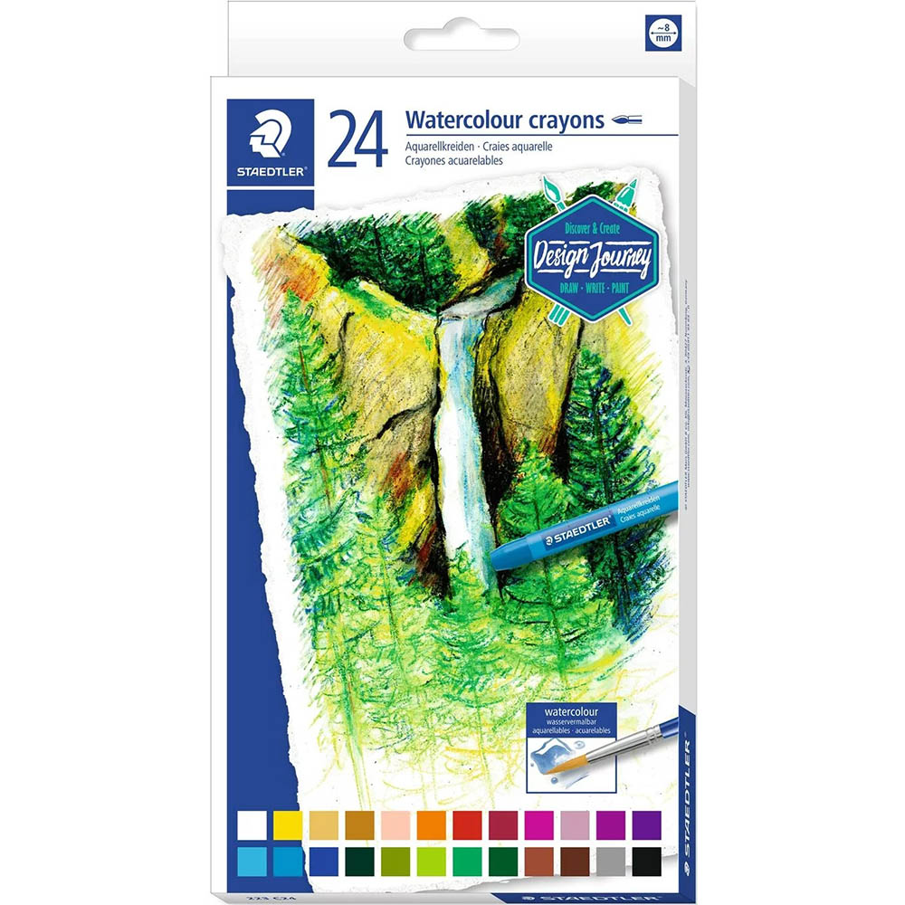 Image for STAEDTLER 223 WATERCOLOUR CRAYONS ASSORTED BOX 24 from That Office Place PICTON