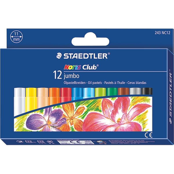 Image for STAEDTLER 241 NORIS CLUB OIL PASTELS ASSORTED BOX 12 from Mitronics Corporation
