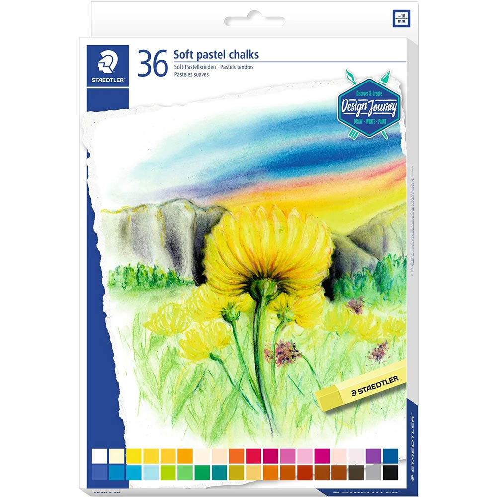 Image for STAEDTLER 2430 SOFT PASTEL CHALKS ASSORTED PACK 36 from Office Heaven