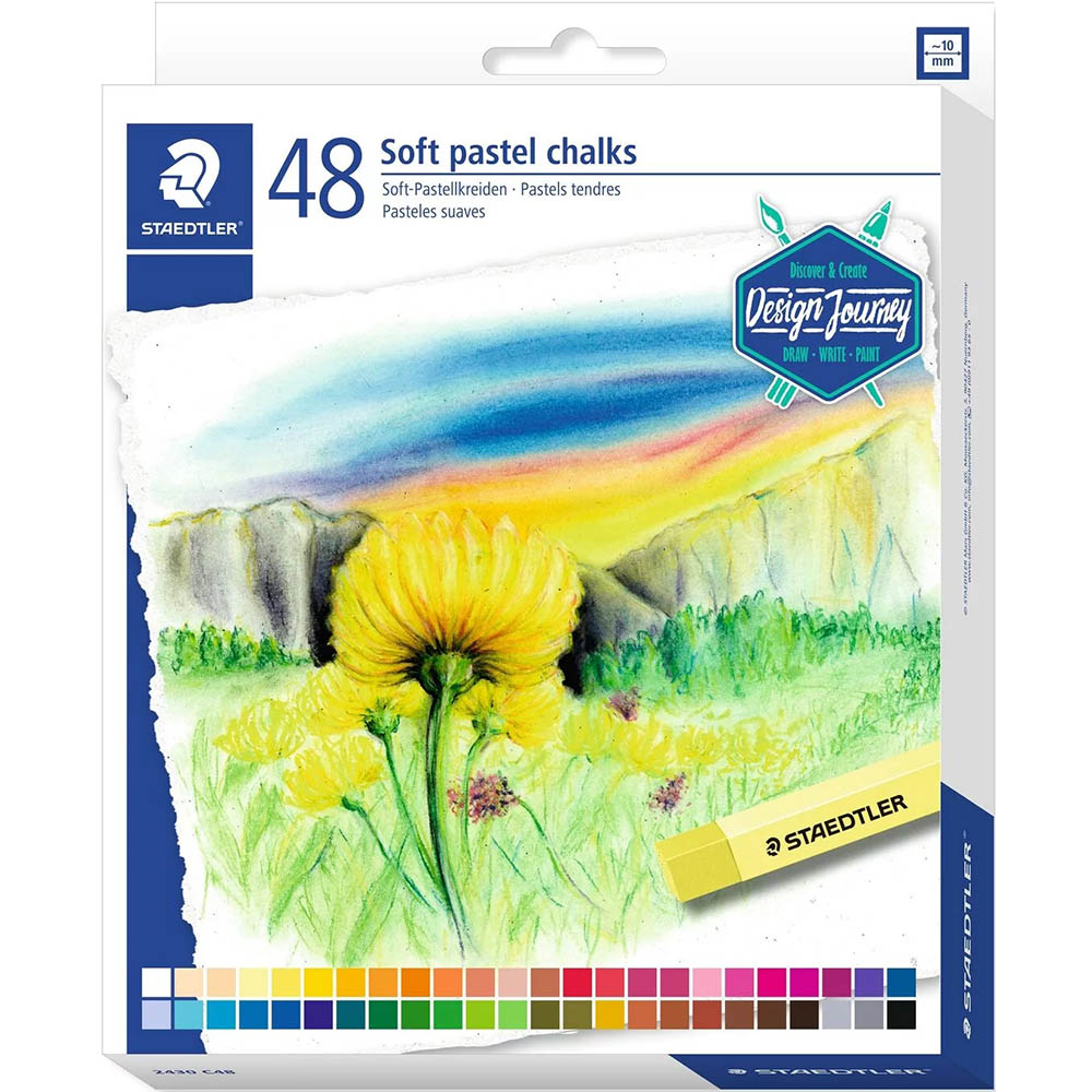Image for STAEDTLER 2430 SOFT PASTEL CHALKS ASSORTED PACK 48 from Positive Stationery