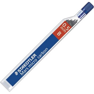 Image for STAEDTLER 250 MARS MICRO CARBON MECHANICAL PENCIL LEAD REFILL B 0.5MM TUBE 12 from Memo Office and Art