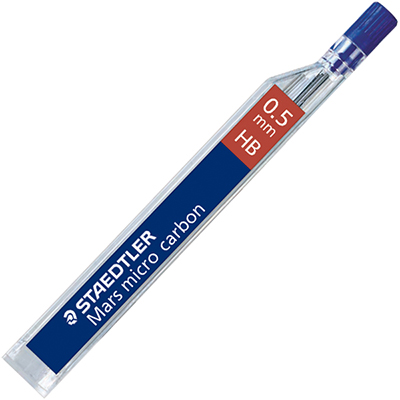 Image for STAEDTLER 250 MARS MICRO CARBON MECHANICAL PENCIL LEAD REFILL HB 0.5MM TUBE 12 from Office Heaven