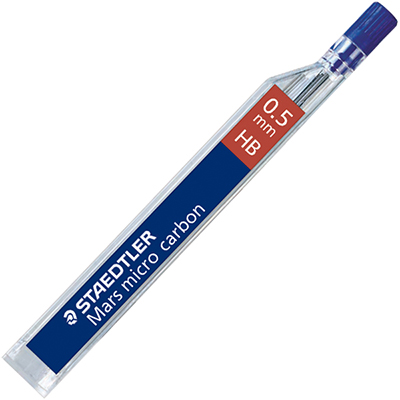 Image for STAEDTLER 250 MARS MICRO CARBON MECHANICAL PENCIL LEAD REFILL HB 0.5MM TUBE 12 from That Office Place PICTON