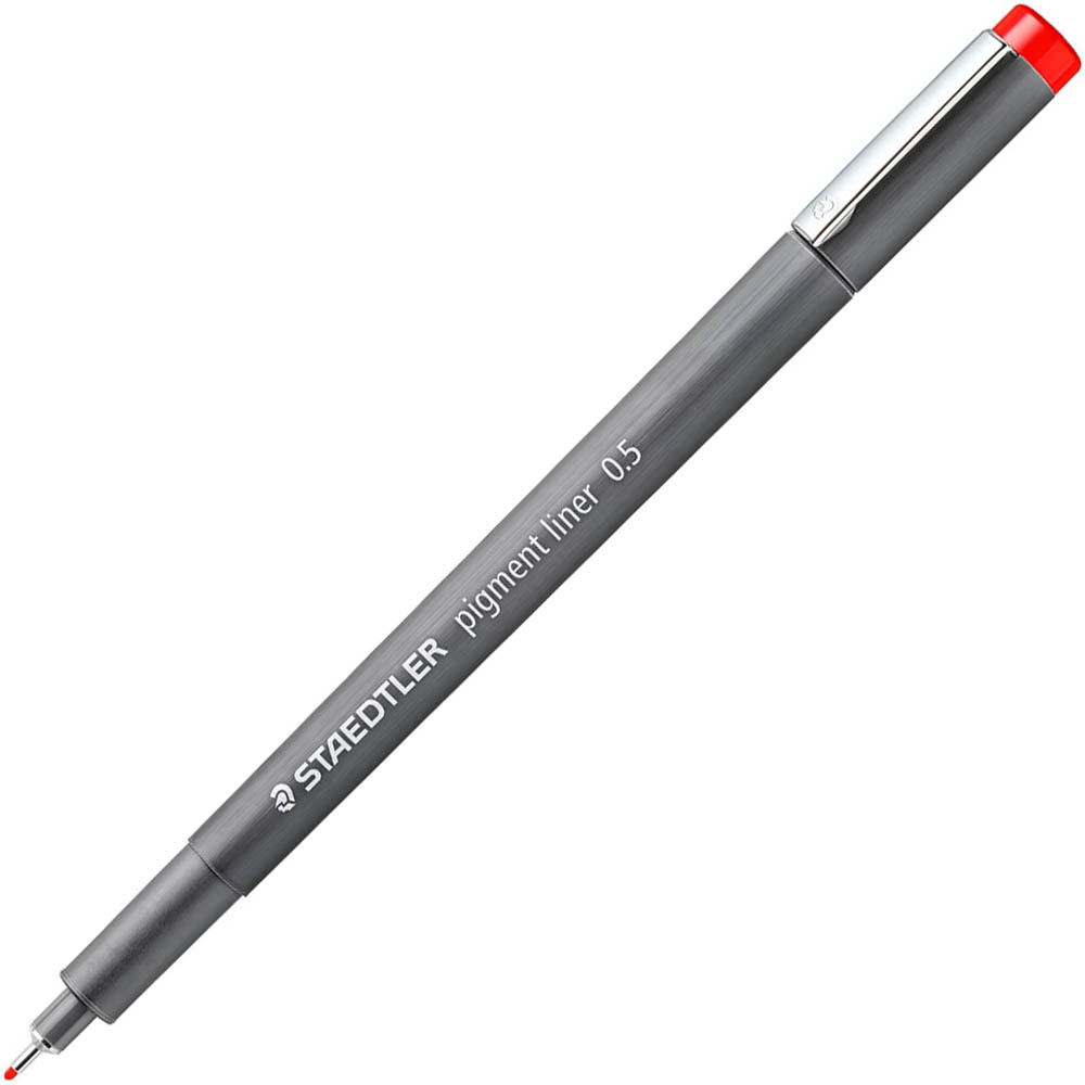 Image for STAEDTLER 308 PIGMENT LINER FINELINER 0.5MM RED from Memo Office and Art