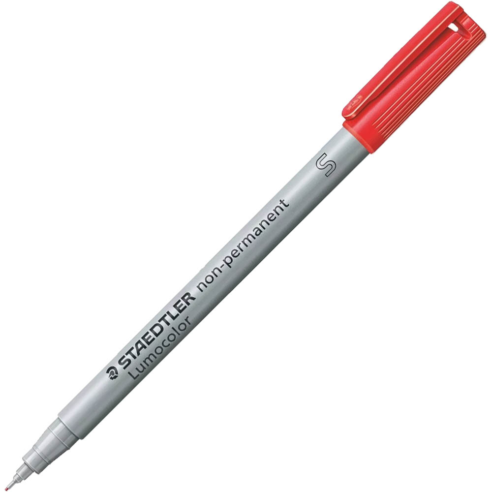 Image for STAEDTLER 311 LUMOCOLOR NON-PERMANENT MARKER BULLET SUPERFINE 0.4MM RED from Office Heaven