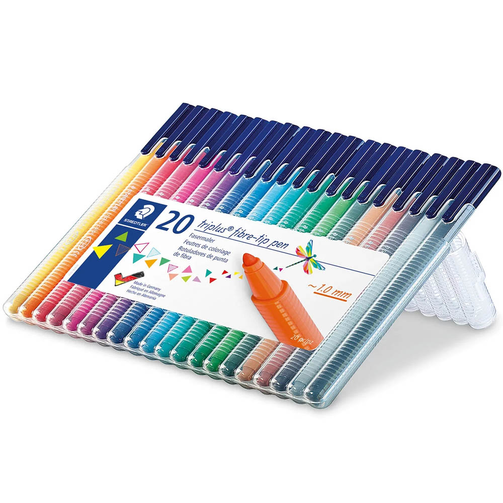 Image for STAEDTLER 323 TRIPLUS FINELINE PEN ASSORTED PACK 20 from Mitronics Corporation