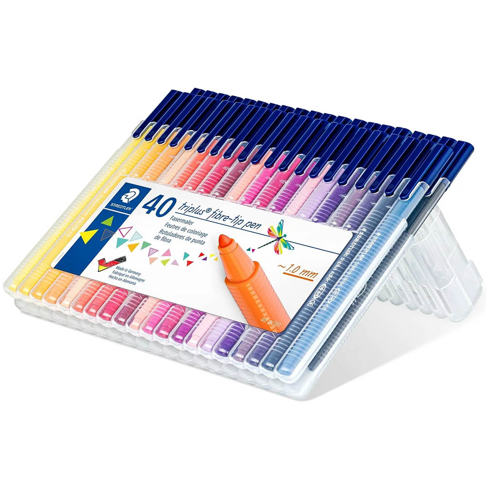 Image for STAEDTLER 323 TRIPLUS FINELINE PEN ASSORTED PACK 40 from Clipboard Stationers & Art Supplies