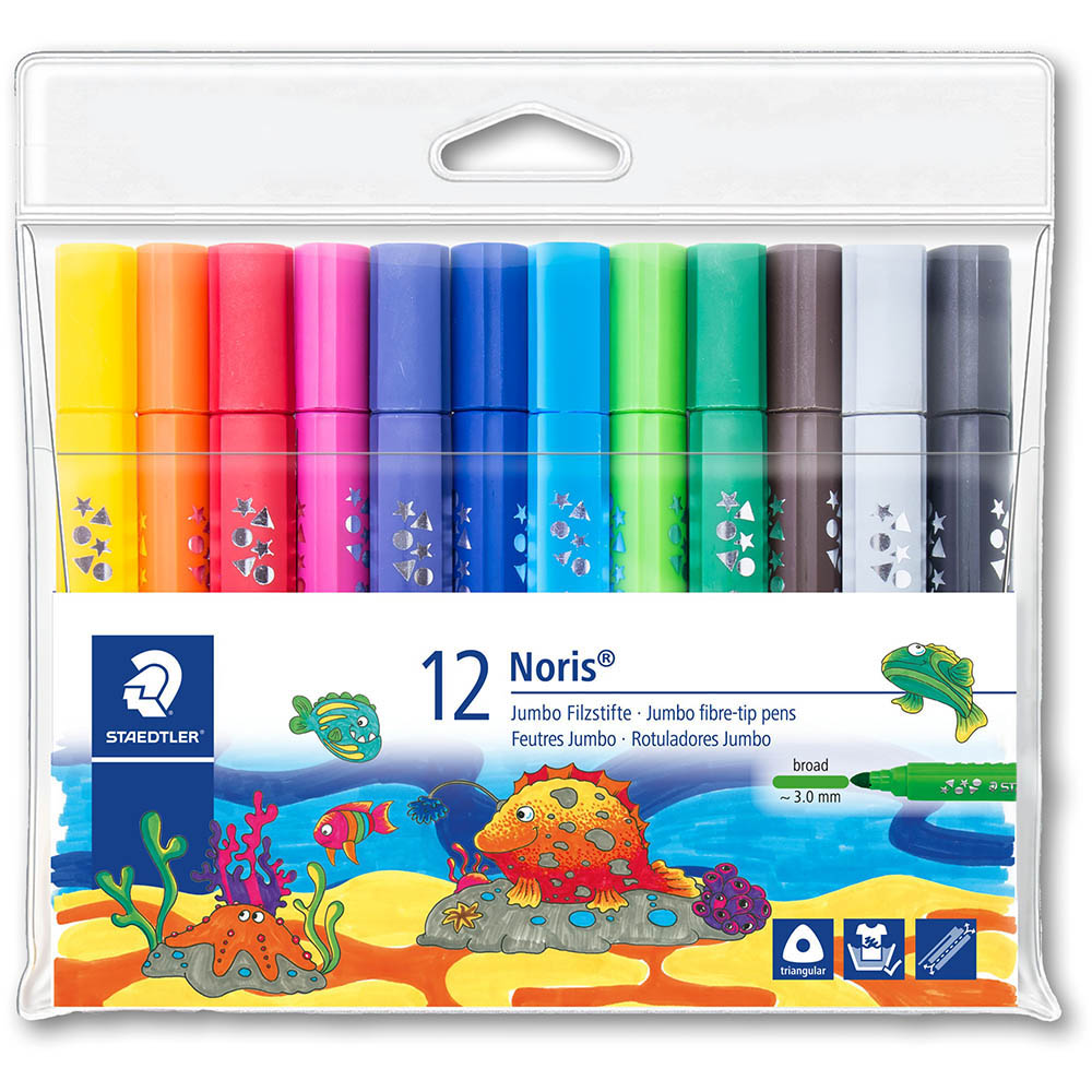 Image for STAEDTLER 328 NORIS CLUB TRIANGULAR FIBRE TIP PENS 3.0MM ASSORTED PACK 12 from BusinessWorld Computer & Stationery Warehouse