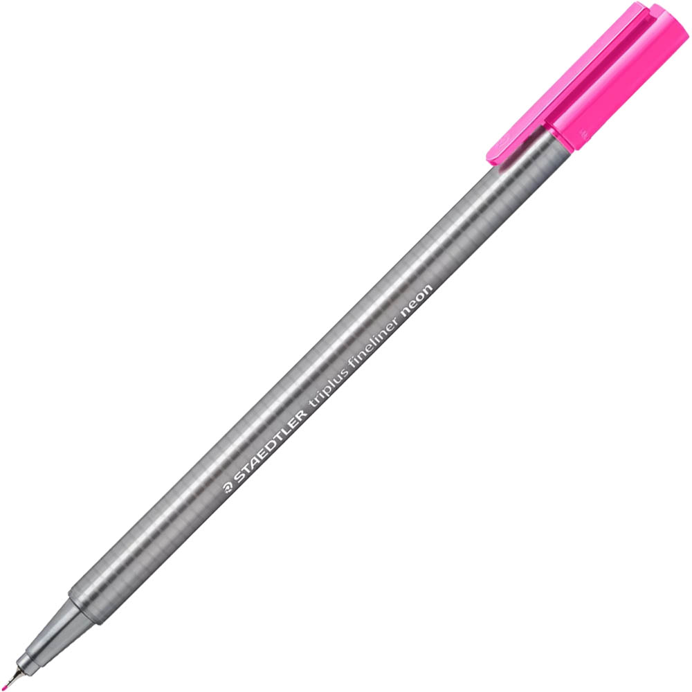 Image for STAEDTLER 334 TRIPLUS FINELINE PEN NEON PINK BOX 10 from York Stationers