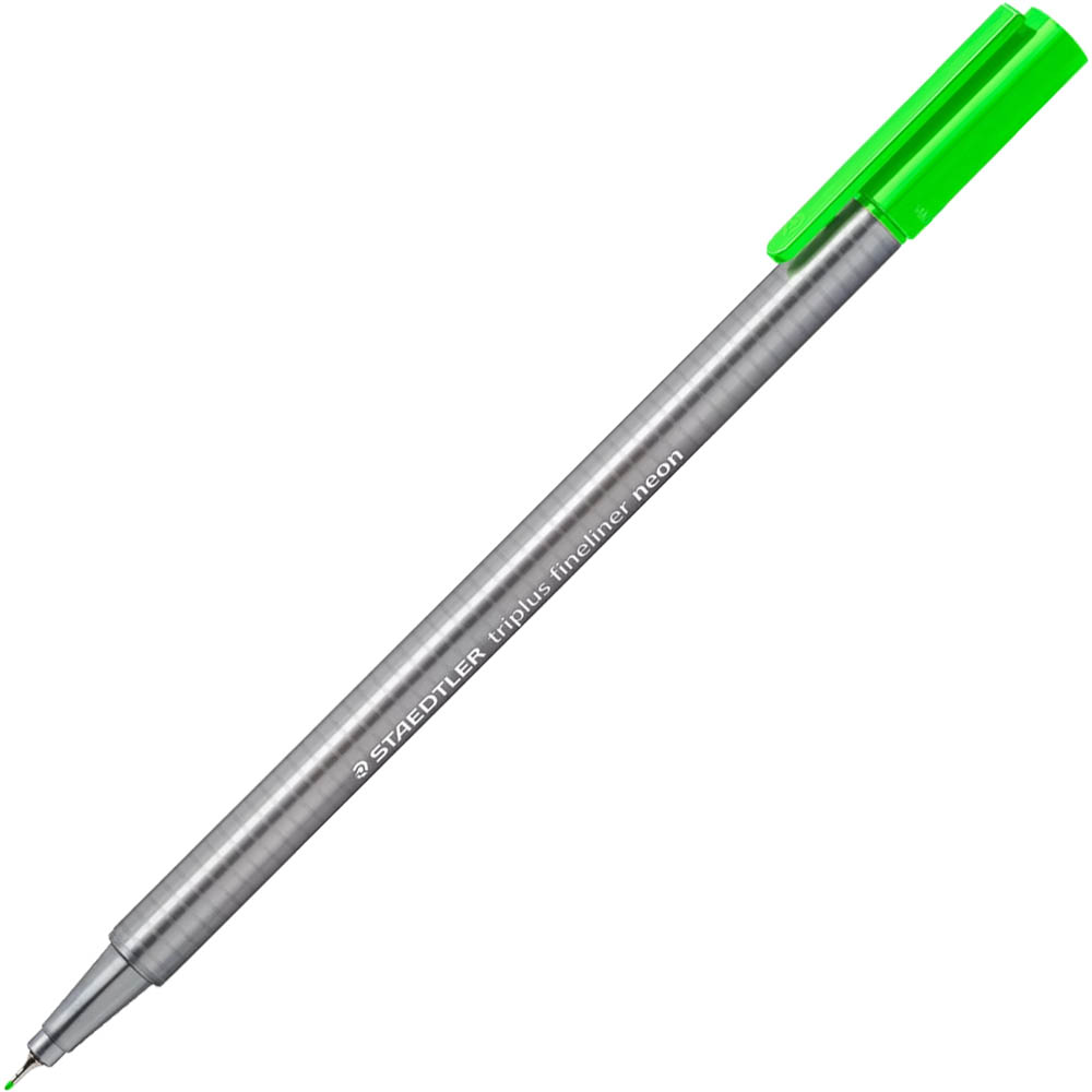 Image for STAEDTLER 334 TRIPLUS FINELINE PEN NEON GREEN BOX 10 from York Stationers