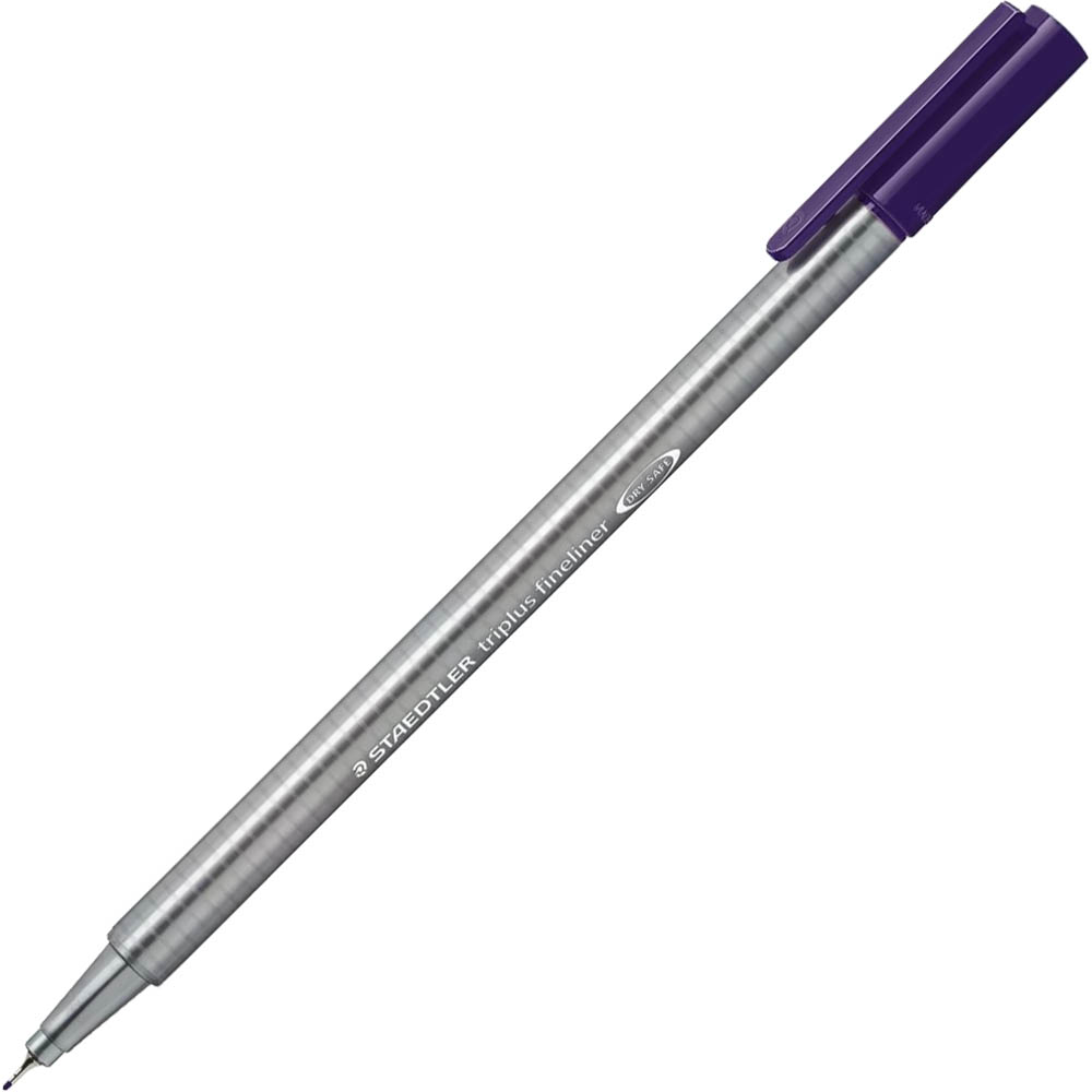 Image for STAEDTLER 334 TRIPLUS FINELINE PEN DARK MAUVE BOX 10 from Clipboard Stationers & Art Supplies
