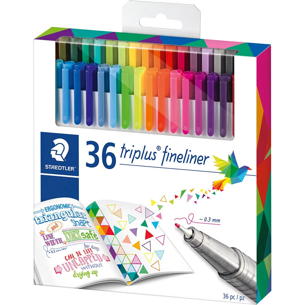 Image for STAEDTLER 334 TRIPLUS FINELINE PEN ASSORTED BOX 36 from Prime Office Supplies