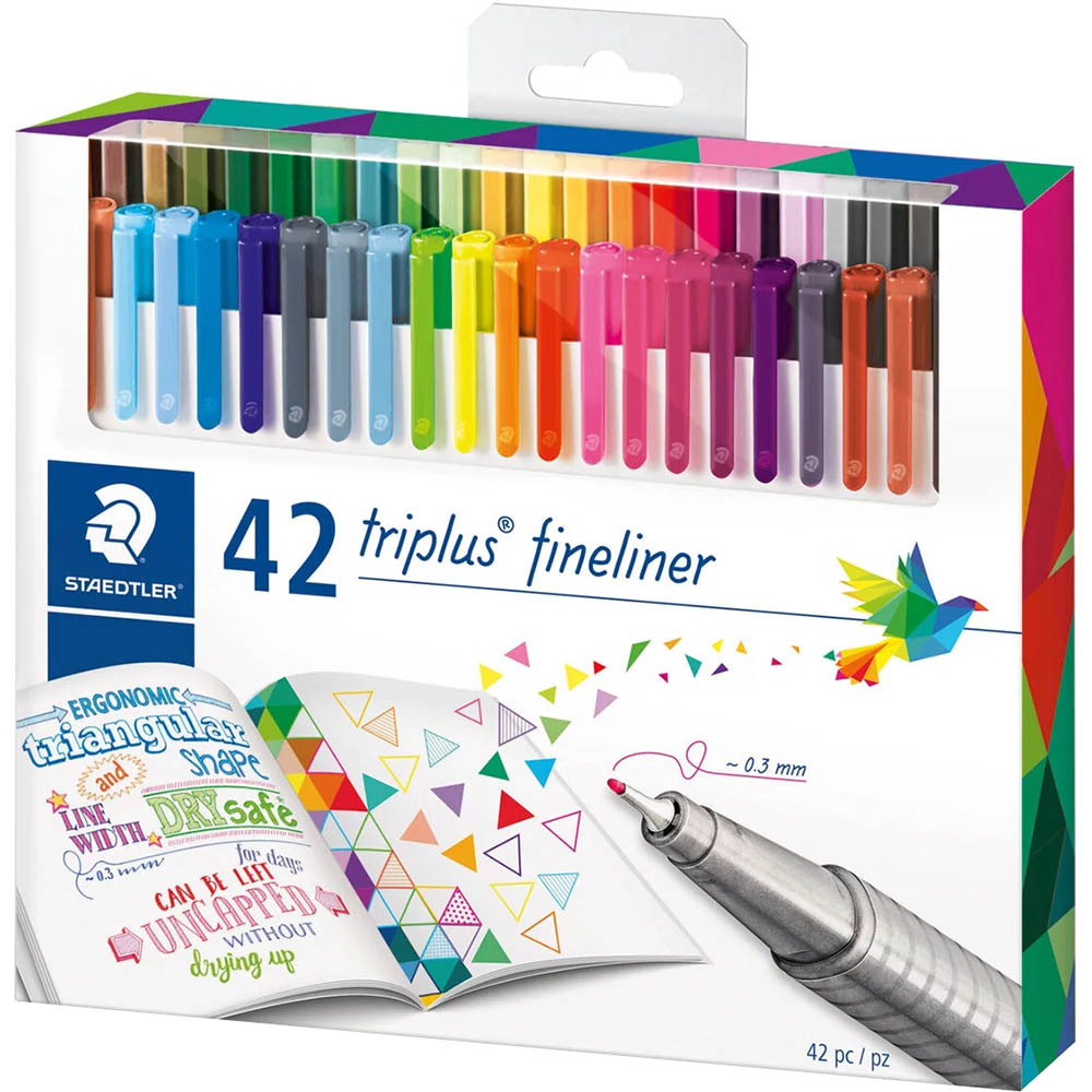 Image for STAEDTLER 334 TRIPLUS FINELINE PEN ASSORTED BOX 42 from BusinessWorld Computer & Stationery Warehouse