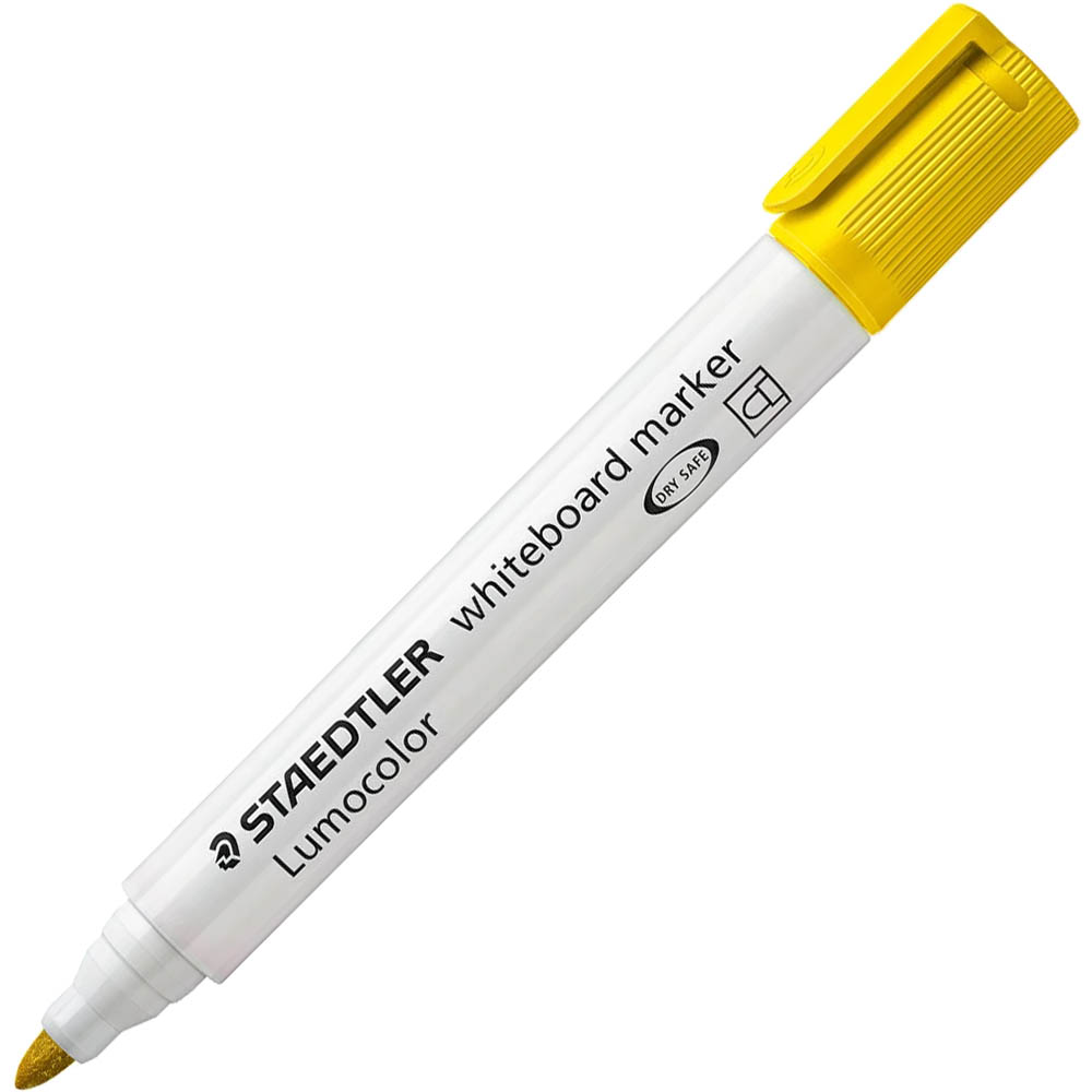 Image for STAEDTLER 351 LUMOCOLOR WHITEBOARD MARKER BULLET YELLOW from York Stationers