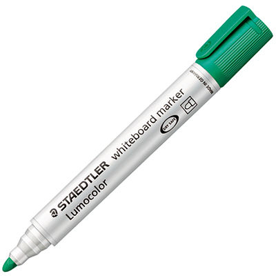 Image for STAEDTLER 351 LUMOCOLOR WHITEBOARD MARKER BULLET GREEN from That Office Place PICTON