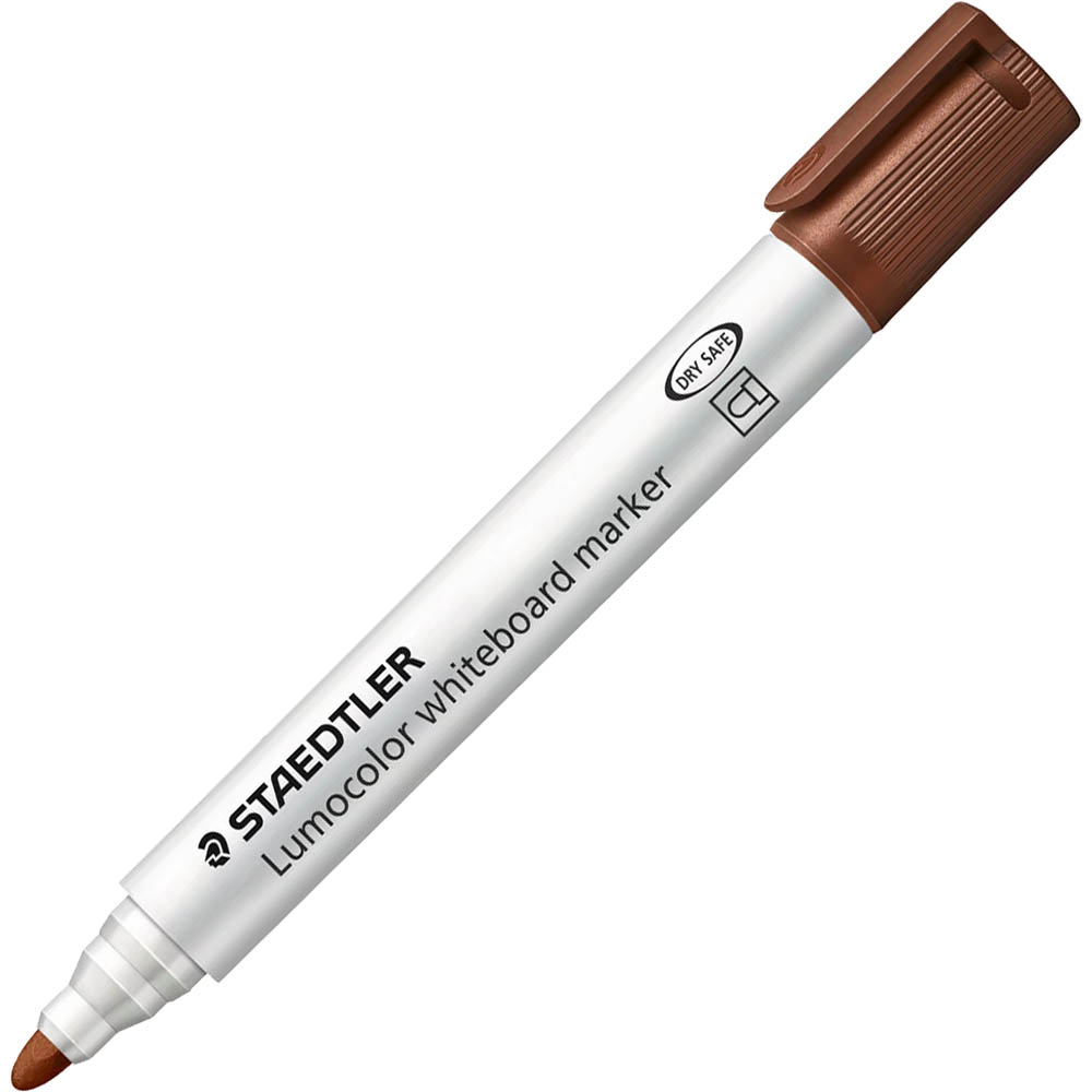Image for STAEDTLER 351 LUMOCOLOR WHITEBOARD MARKER BULLET BROWN from That Office Place PICTON