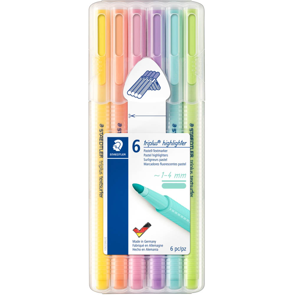 Image for STAEDTLER TRIPLUS TEXTSURFER HIGHLIGHTER ASSORTED PACK 6 from BusinessWorld Computer & Stationery Warehouse