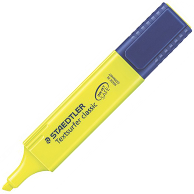 Image for STAEDTLER 364 TEXTSURFER CLASSIC HIGHLIGHTER CHISEL YELLOW from Office Heaven