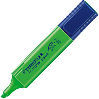 Image for STAEDTLER 364 TEXTSURFER CLASSIC HIGHLIGHTER CHISEL GREEN from Australian Stationery Supplies
