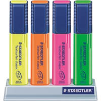 staedtler 364 textsurfer classic highlighter chisel assorted pack 4