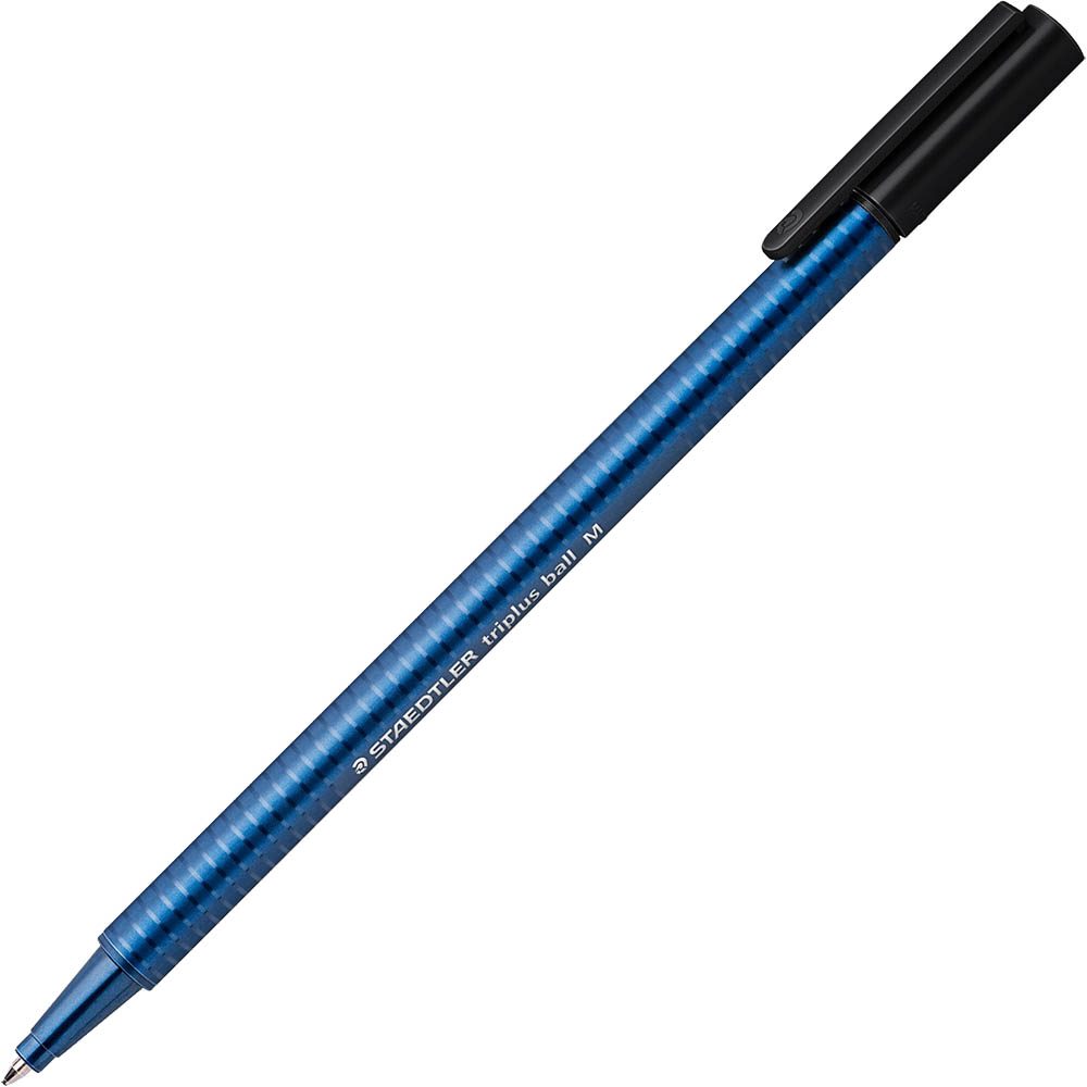 Image for STAEDTLER 437 TRIPLUS BALLPOINT PEN MEDIUM BLACK BOX 10 from That Office Place PICTON