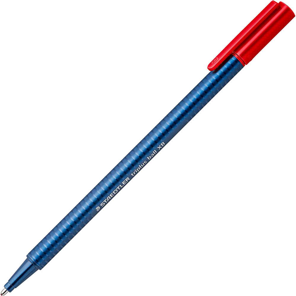 Image for STAEDTLER 437 TRIPLUS BALLPOINT PEN EXTRA BROAD RED BOX 10 from Mitronics Corporation