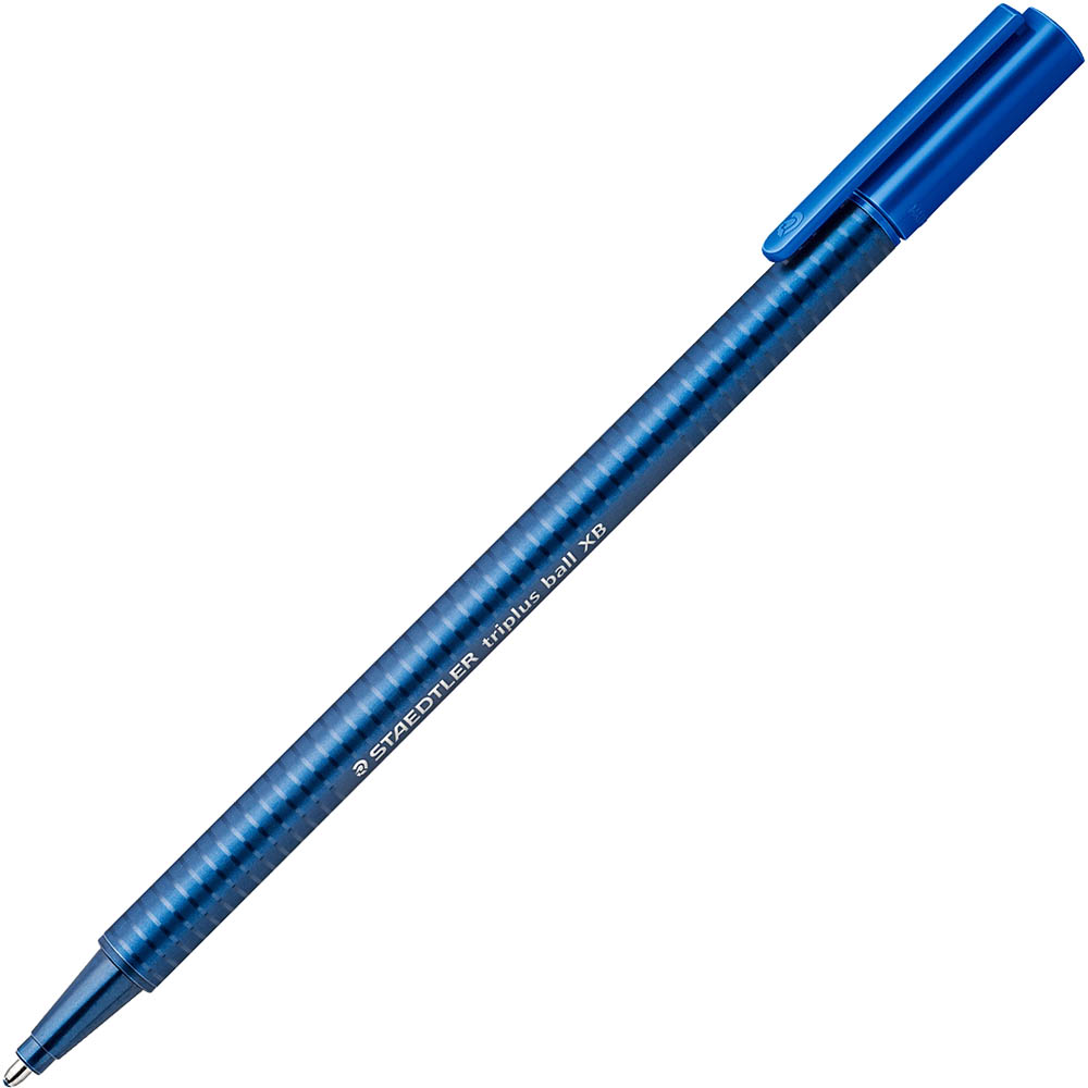 Image for STAEDTLER 437 TRIPLUS BALLPOINT PEN EXTRA BROAD BLUE BOX 10 from York Stationers