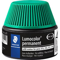 staedtler 487-17 lumocolor permanent universal refill station 15ml green