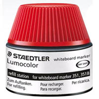 staedtler 488-51 lumocolor whiteboard marker refill station 20ml red
