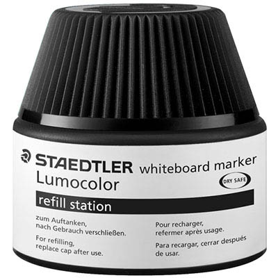 Image for STAEDTLER 488-51 LUMOCOLOR WHITEBOARD MARKER REFILL STATION 20ML BLACK from Prime Office Supplies