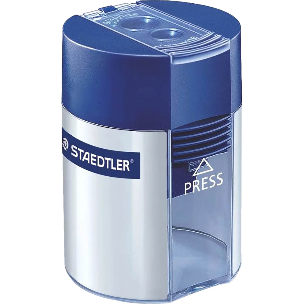 Image for STAEDTLER 512 001 TUB PENCIL SHARPENER 2-HOLE BLUE from BusinessWorld Computer & Stationery Warehouse