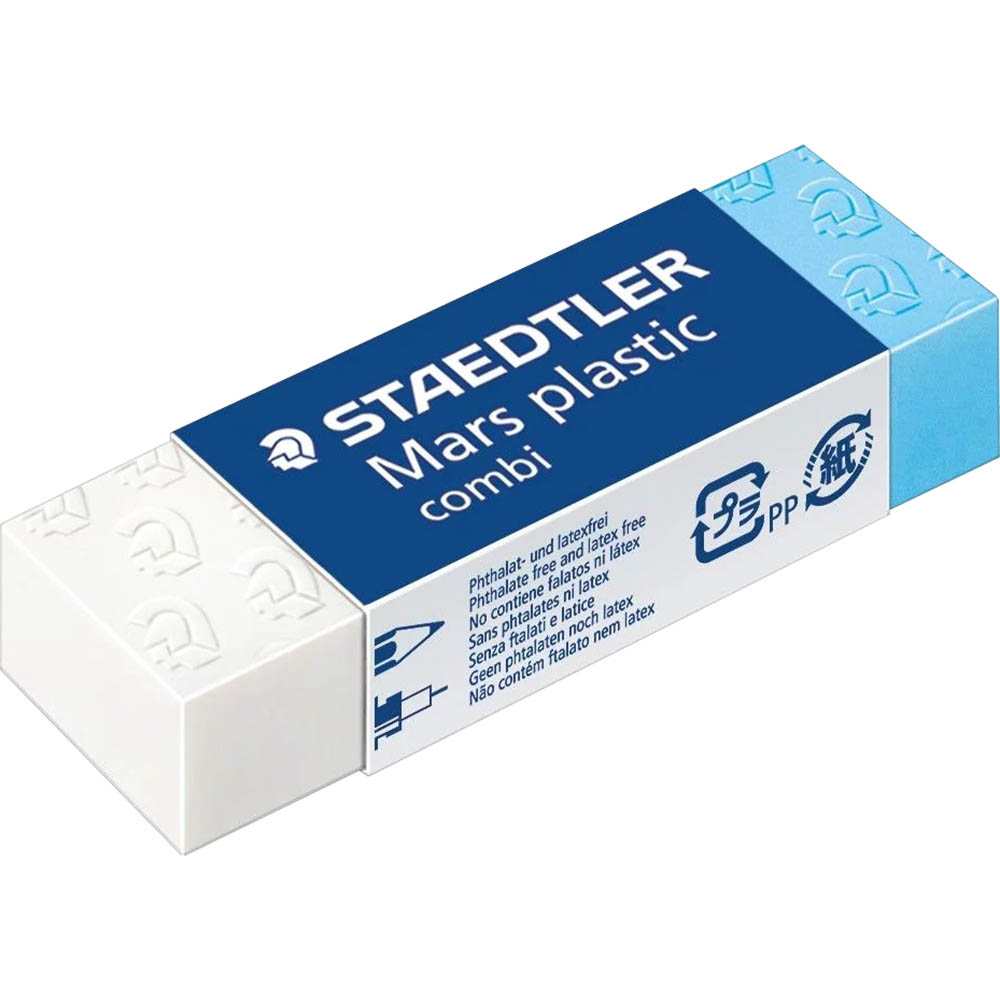 Image for STAEDTLER 526 MARS PLASTIC COMBI PENCIL ERASER from Clipboard Stationers & Art Supplies