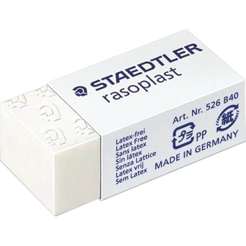Image for STAEDTLER 526 RASOPLAST PENCIL ERASER SMALL from Office Heaven